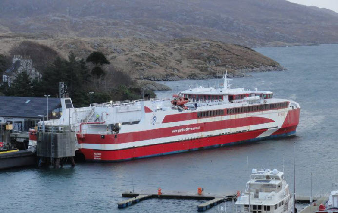 MV Alfred on hire to CalMac