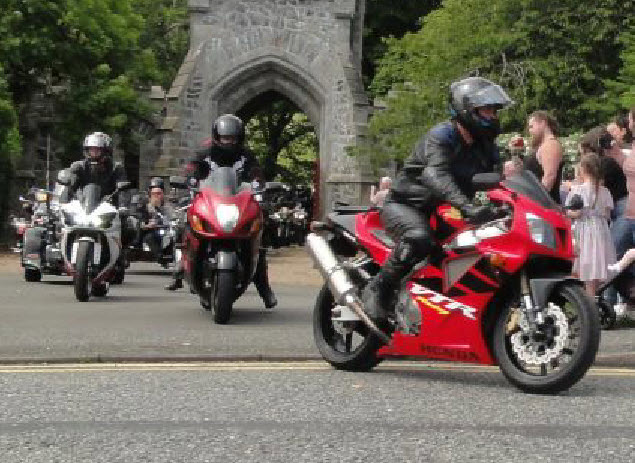 Midgebiters motorbike rally in Stornoway