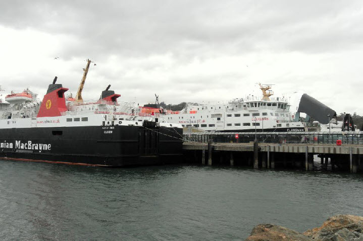 CalMac ferries, MV Isle of Lewis and MV Clansman berthed in Stornoway CalMac ferries, MV Isle of Lewis and MV Clansman berthed in Stornoway